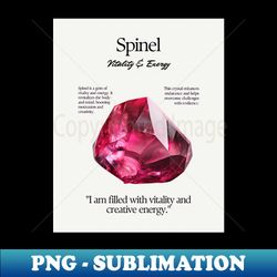Spinel Gem Meaning Card - PNG Transparent Sublimation File - Transform Your Sublimation Creations