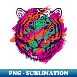 Vibrant Tiger Majesty - Unique Sublimation PNG Download - Perfect for Creative Projects