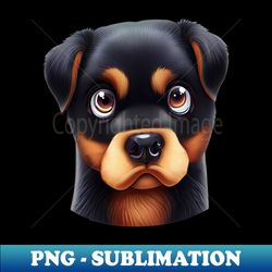 Small Version - Charming Rottweiler Gaze - Modern Sublimation PNG File - Perfect for Personalization