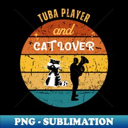 Tuba Cat Lover Sunset Gift - Premium Sublimation Digital Download - Fashionable and Fearless