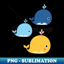 baby whale - exclusive sublimation digital file - vibrant and eye-catching typography