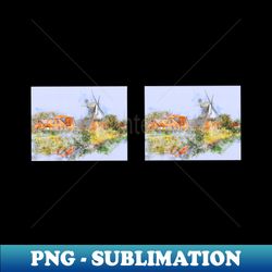 Windmill Scene 1 - PNG Sublimation Digital Download - Perfect for Personalization