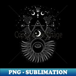 Luna moon  sun mystical celestial design - Signature Sublimation PNG File - Enhance Your Apparel with Stunning Detail