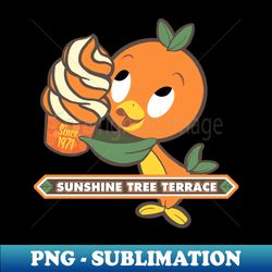 Florida Orange Bird - Sunshine Tree Terrace - Artistic Sublimation Digital File - Instantly Transform Your Sublimation Projects