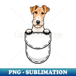 Funny Fox Terrier Pocket Dog - PNG Transparent Sublimation Design - Unleash Your Creativity