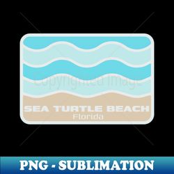 Sea Turtle Beach Florida - Crashing Wave on an FL Sandy Beach - Premium PNG Sublimation File - Bold & Eye-catching