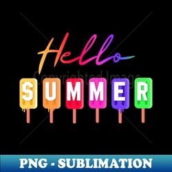 Hello Summer Popsicle - Creative Sublimation PNG Download - Bold & Eye-catching