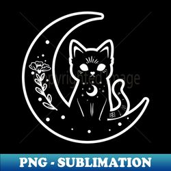 Magical Celestial Witch Cat Moon phases - Stylish Sublimation Digital Download - Defying the Norms