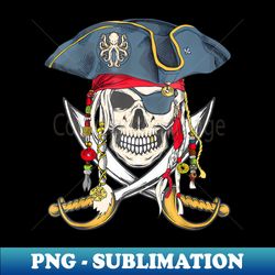 Pirate Skull Halloween Little Boys Girls ns - Decorative Sublimation PNG File - Fashionable and Fearless