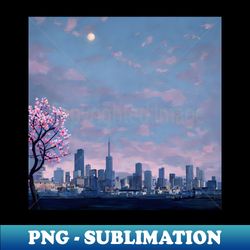 Spring in the City - Instant PNG Sublimation Download - Create with Confidence