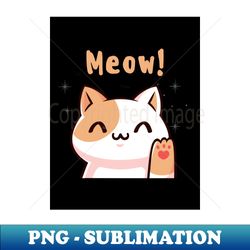 Meow Cat Design Black - Professional Sublimation Digital Download - Defying the Norms