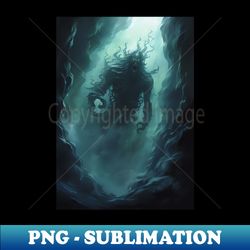 Dark Fantasy Sea Monster - Trendy Sublimation Digital Download - Defying the Norms