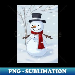 Snowman In the Snow - Premium PNG Sublimation File - Unleash Your Inner Rebellion