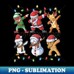Dabbing Santa Elf Friends Christmas Boys Girls Men Xmas Dab - Premium PNG Sublimation File - Perfect for Creative Projects