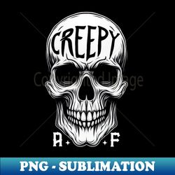 Creepy AF Skull - Creative Sublimation PNG Download - Create with Confidence
