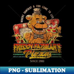 Retro Freddy Fazbears Pizza 1983 - Decorative Sublimation PNG File - Unlock Vibrant Sublimation Designs