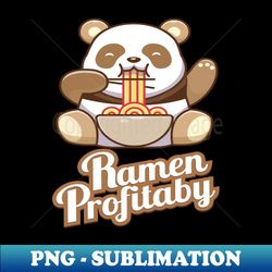 Panda Eating funny Ramen Noodles Soup - Restaurant - Premium PNG Sublimation File - Bold & Eye-catching