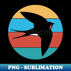 Swallow bird the flight virtuoso vintage for birds lovers - PNG Transparent Sublimation File - Revolutionize Your Designs