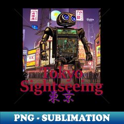 Japan Tokyo Sightseeing Robot by Kana Kanjin - Aesthetic Sublimation Digital File - Bold & Eye-catching