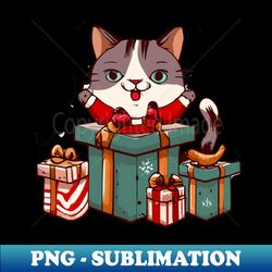 Christmas cat cute design - High-Quality PNG Sublimation Download - Transform Your Sublimation Creations