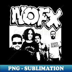 Inverted Silhouette NOFX - Retro PNG Sublimation Digital Download - Instantly Transform Your Sublimation Projects
