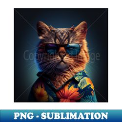 Sunny feline - Special Edition Sublimation PNG File - Unlock Vibrant Sublimation Designs