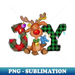 Christmas Joy Little Reindeer Xmas Vibes Merry Christmas - Retro PNG Sublimation Digital Download - Perfect for Personalization