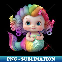 baby mermaid - AI Haid - PNG Transparent Sublimation Design - Fashionable and Fearless