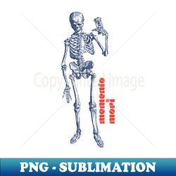 memento mori vintage stoic skeleton illustration graphic - unique sublimation png download - enhance your apparel with stunning detail
