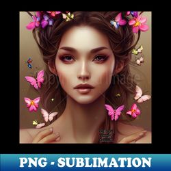 Magical Princess with butterflies amazing beautiful - Premium Sublimation Digital Download - Perfect for Sublimation Art