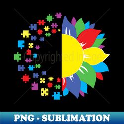 Sunflower Autism - High-Resolution PNG Sublimation File - Unleash Your Creativity