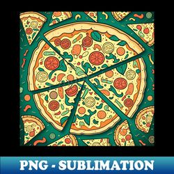 Pizza Pattern Line Drawing Colorful Awesome Birthday Gift ideas for Pizza Lovers - High-Quality PNG Sublimation Download - Perfect for Sublimation Mastery