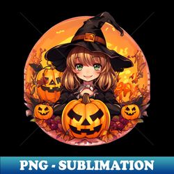 Halloween witch with pumpkins - High-Quality PNG Sublimation Download - Perfect for Sublimation Mastery