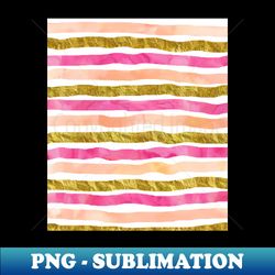 Watercolor hand drawn peach pink gold - Unique Sublimation PNG Download - Bold & Eye-catching