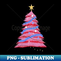 Pink christmas tree - Decorative Sublimation PNG File - Fashionable and Fearless