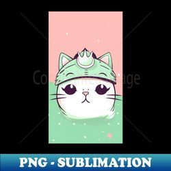 kawaii frog cat in frog hat 90s retro cottagecore aesthetic - high-resolution png sublimation file - perfect for creative projects