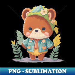 cute bear illustration - aesthetic sublimation digital file - stunning sublimation graphics