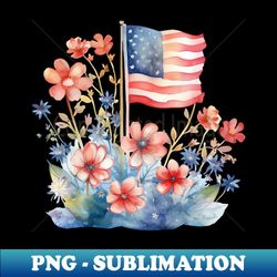 american flag - decorative sublimation png file - bold & eye-catching
