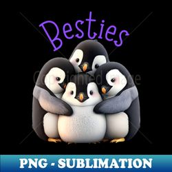 Cute Best Friend Penguins - Modern Sublimation PNG File - Fashionable and Fearless