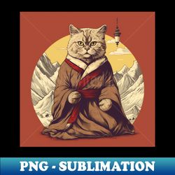Tibetan Monk Cat - Retro PNG Sublimation Digital Download - Perfect for Creative Projects
