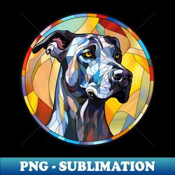 Stained Glass Great Dane Dog - Sublimation-Ready PNG File - Bold & Eye-catching