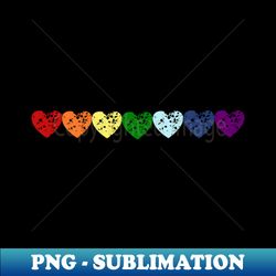 Rainbow Hearts - PNG Transparent Digital Download File for Sublimation - Bring Your Designs to Life