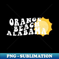 Sunshine in Orange Beach Alabama Retro Wavy 1970s Summer Text - Vintage Sublimation PNG Download - Capture Imagination with Every Detail