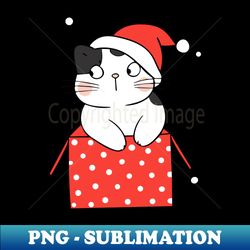 cat christmas box - png sublimation digital download - perfect for creative projects