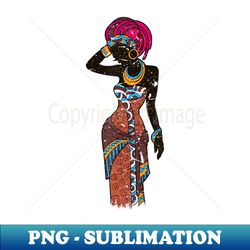 afro black women head wrap dashiki style - instant png sublimation download - spice up your sublimation projects