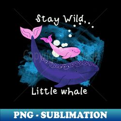 whale and baby whale - unique sublimation png download - add a festive touch to every day