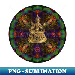 Mandala Magic - Thanka Buddha - Special Edition Sublimation PNG File - Vibrant and Eye-Catching Typography