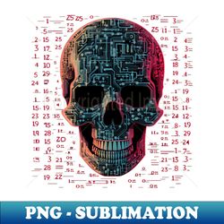 Skull electronic circuit - Vintage Sublimation PNG Download - Unleash Your Creativity