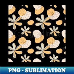 Yellow Cream Flower Line - Sublimation-Ready PNG File - Instantly Transform Your Sublimation Projects