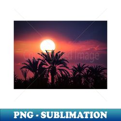 Red Sunset Photo - Elegant Sublimation PNG Download - Fashionable and Fearless